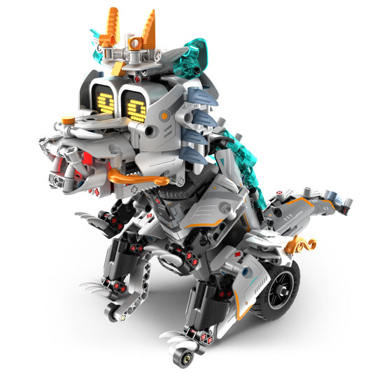 Kit de construcție RoboDragon cu afișaj electronic Programabil 3-in-1 RC & App - iM.Master (8054) Brainy Crafts